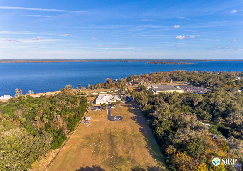 Aerial view from back of property looking towards Crescent Lake