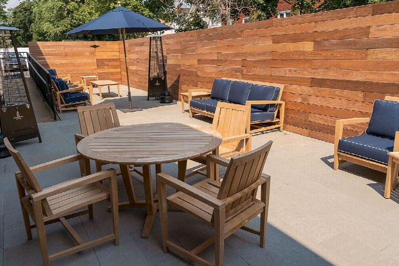 Patio lounge at drug detox